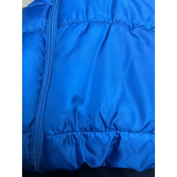 Merona Women's Dark Navy Blue Solid Plaid Reversible Puffer Vest Top Size M - Picture 9 of 9